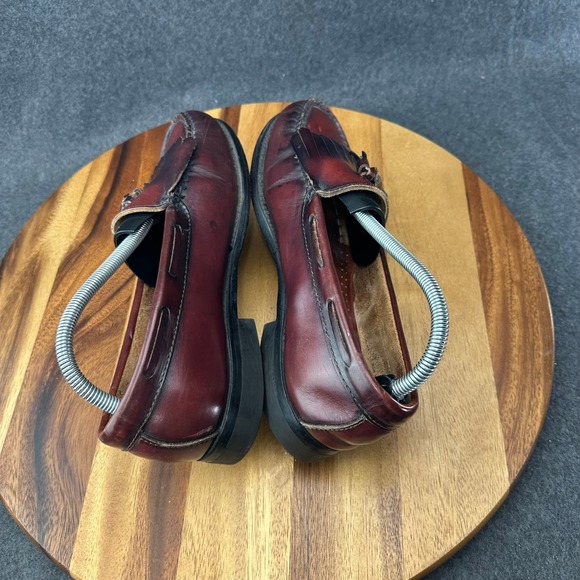 GH Bass Weejuns Mens Burgundy Leather Kiltie Tassel Loafers 8.5D Made in USA main image 7
